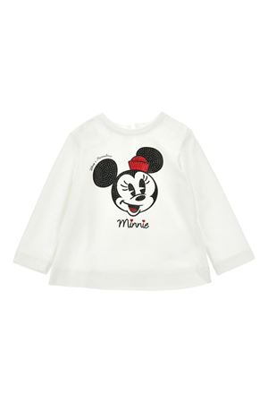 white cotton tshirt MONNALISA KIDS | 19F631NP60050001